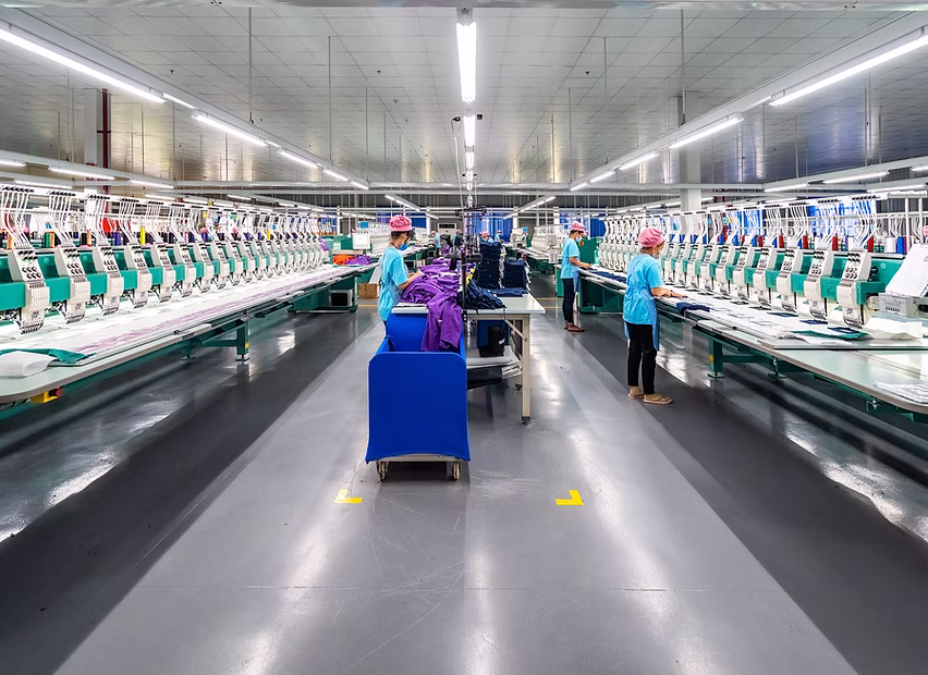 Inside a garment factory in Vietnam